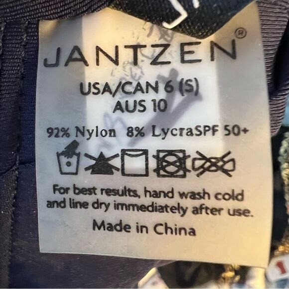 Jantzen Navy Blue Body con Slimming Halter Style One Piece Bathing Suit - Picture 8 of 9